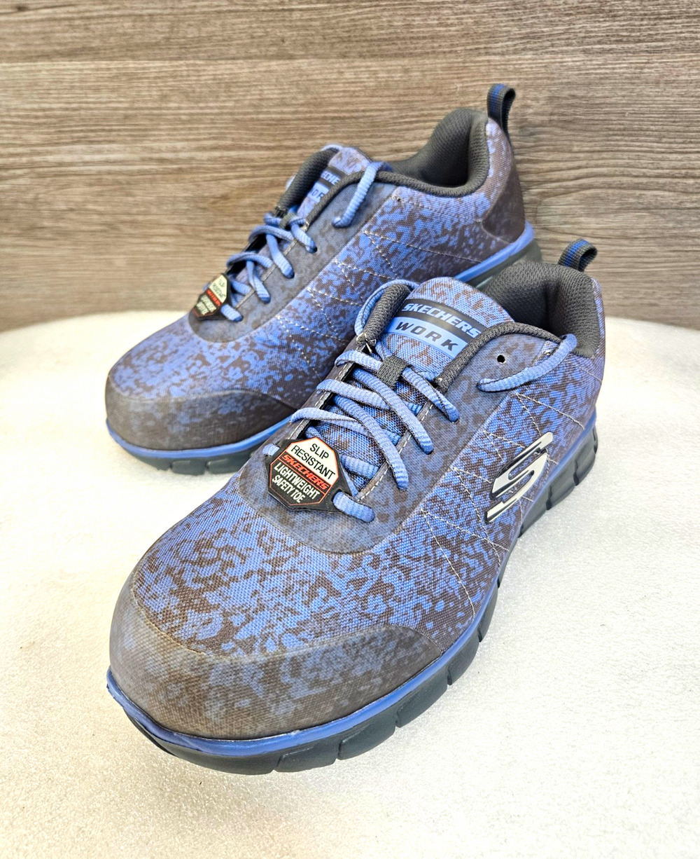 Skechers Work 77251 Safety Toe Shoes Size 9M Electrical Hazard EH Slip Resistant
